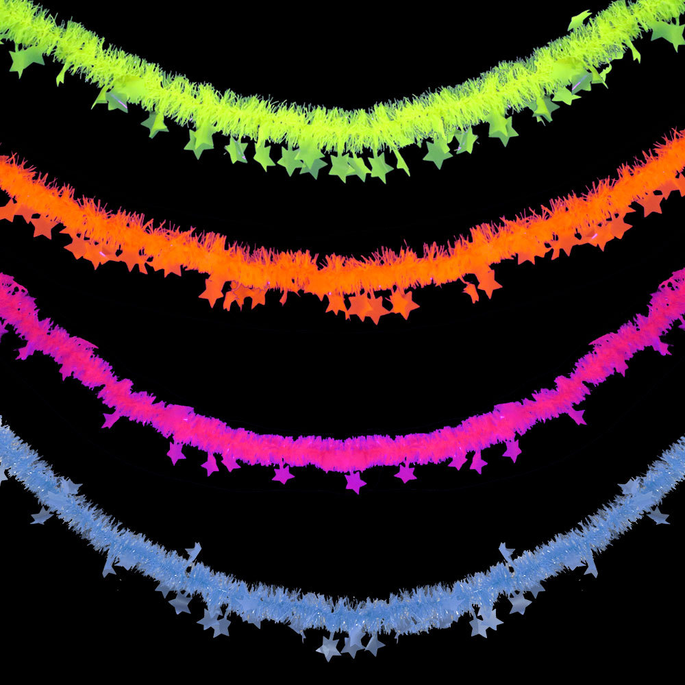 Birthday Theme Fluorescent Mac - Tinsel Garland Decoration recensione e prezzo