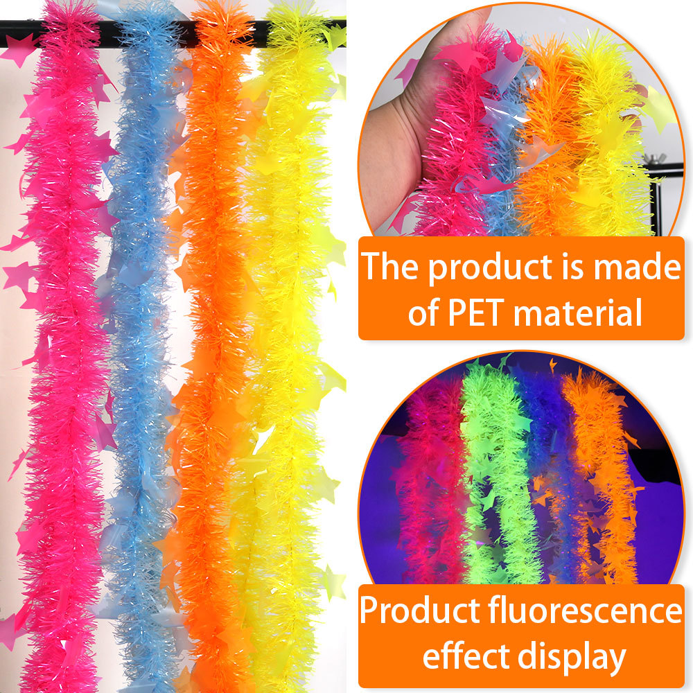 Birthday Theme Fluorescent Mac - Tinsel Garland Decoration recensione e prezzo