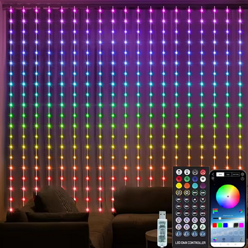 3M RGB Smart LED Curtain Light - Christmas Lights Outdoor recensione e prezzo