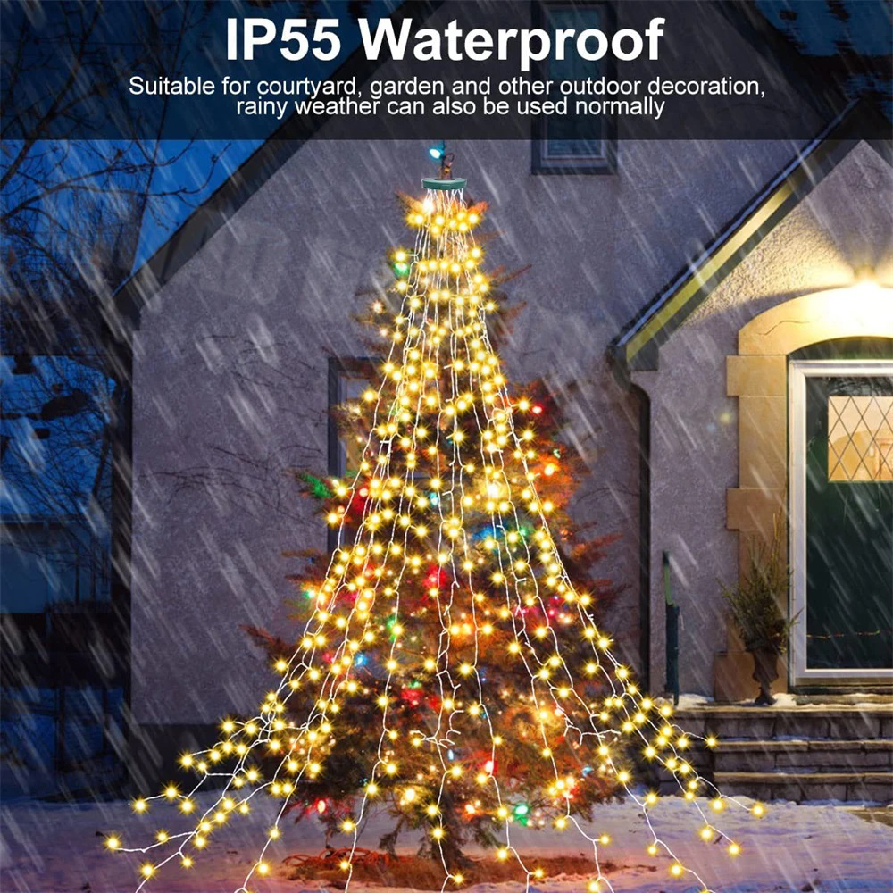 Christmas Tree Waterfall Light - Star Tree Topper recensione e prezzo
