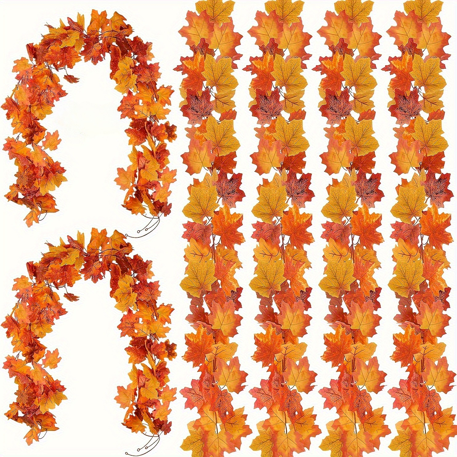 100CM Autumn Artificial Maple  - Christmas Wreath Fake recensione e prezzo