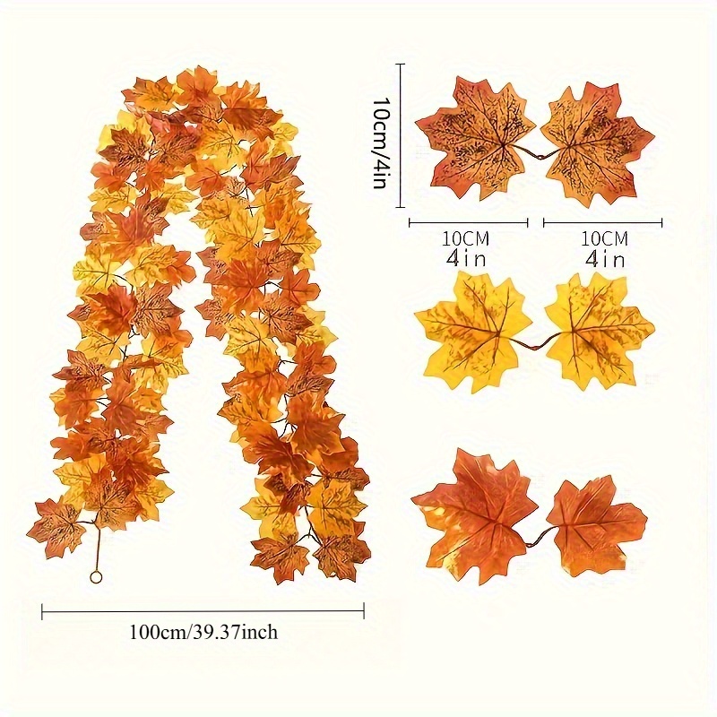 100CM Autumn Artificial Maple  - Christmas Wreath Fake recensione e prezzo