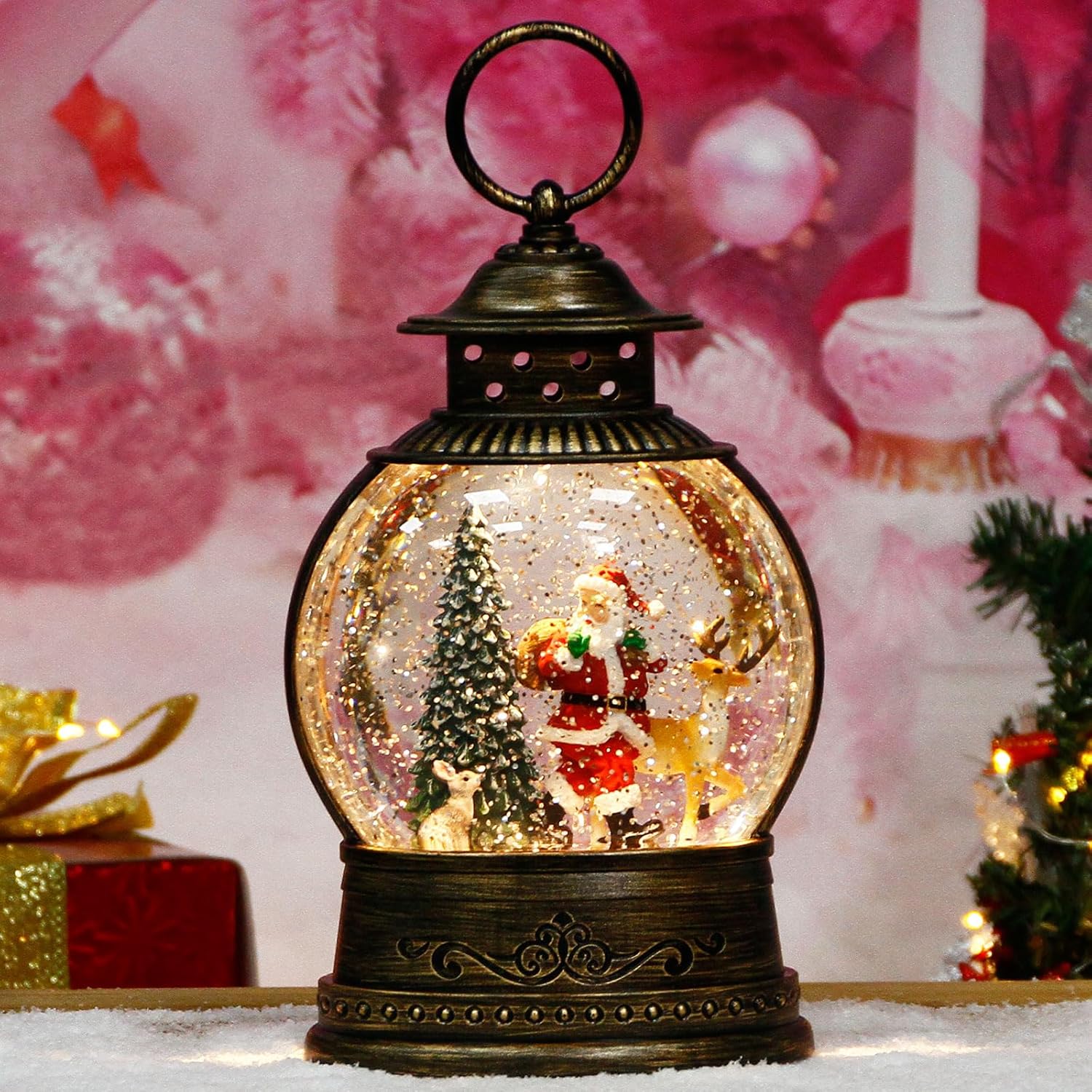 Christmas Snow Globe Lantern w - Snow Globe Musical recensione e prezzo