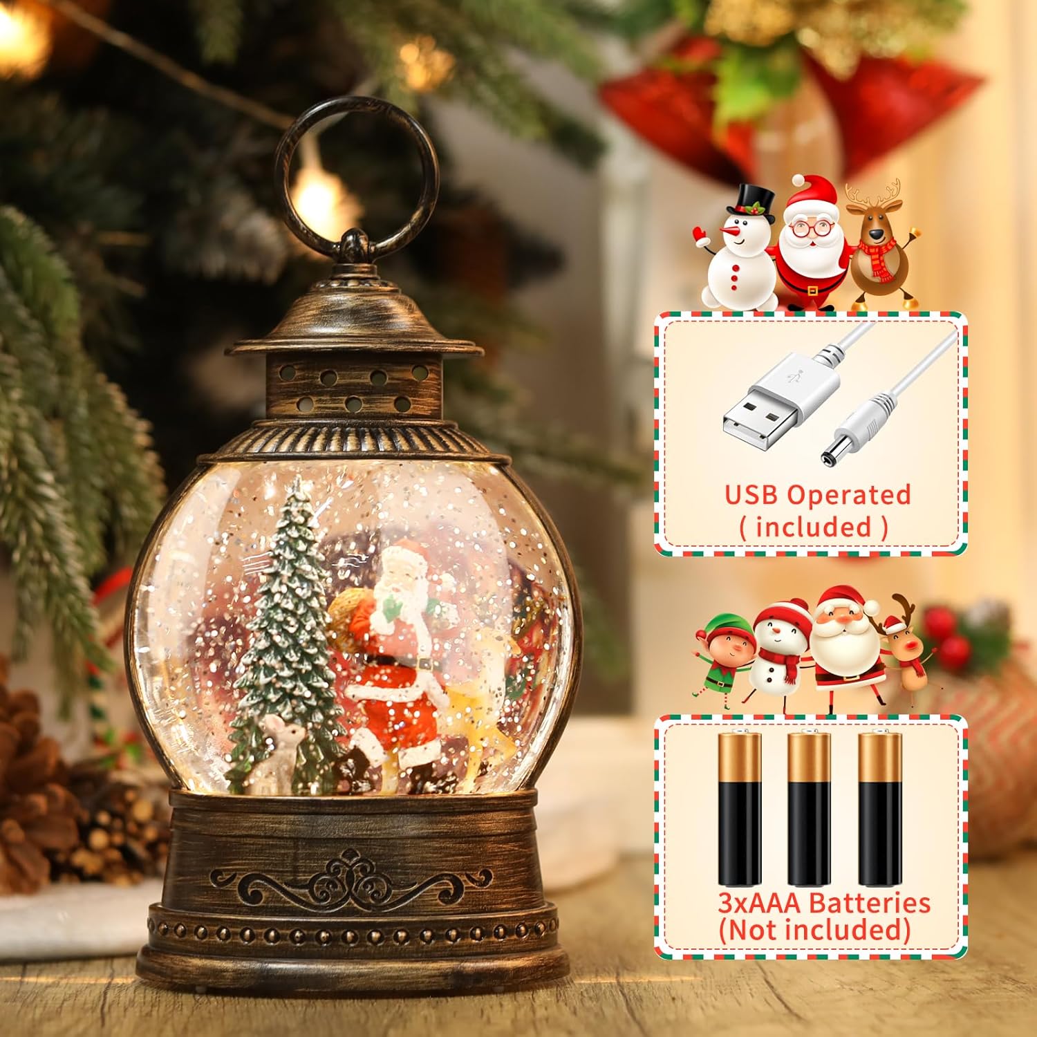 Christmas Snow Globe Lantern w - Snow Globe Musical recensione e prezzo