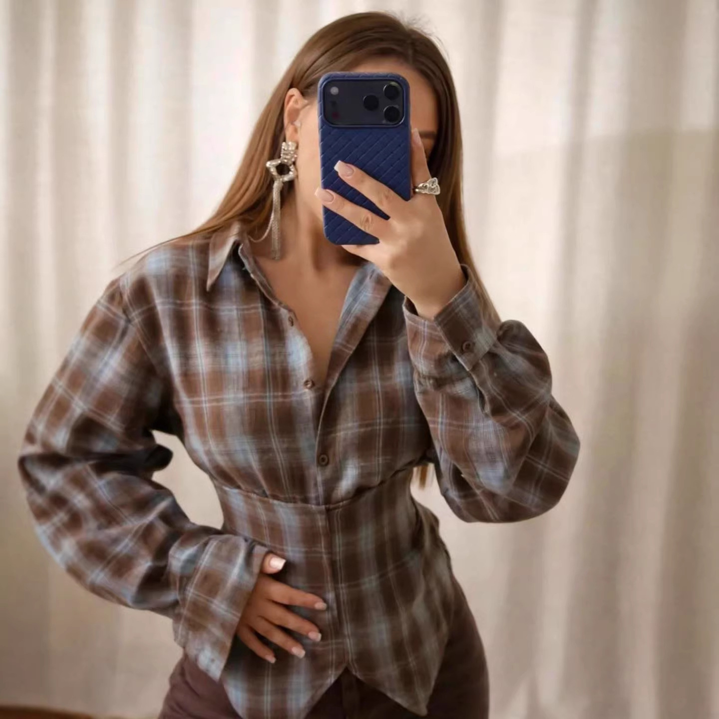Loose Women's Plaid Blouse Vin - Christmas Throw Blanket recensione e prezzo