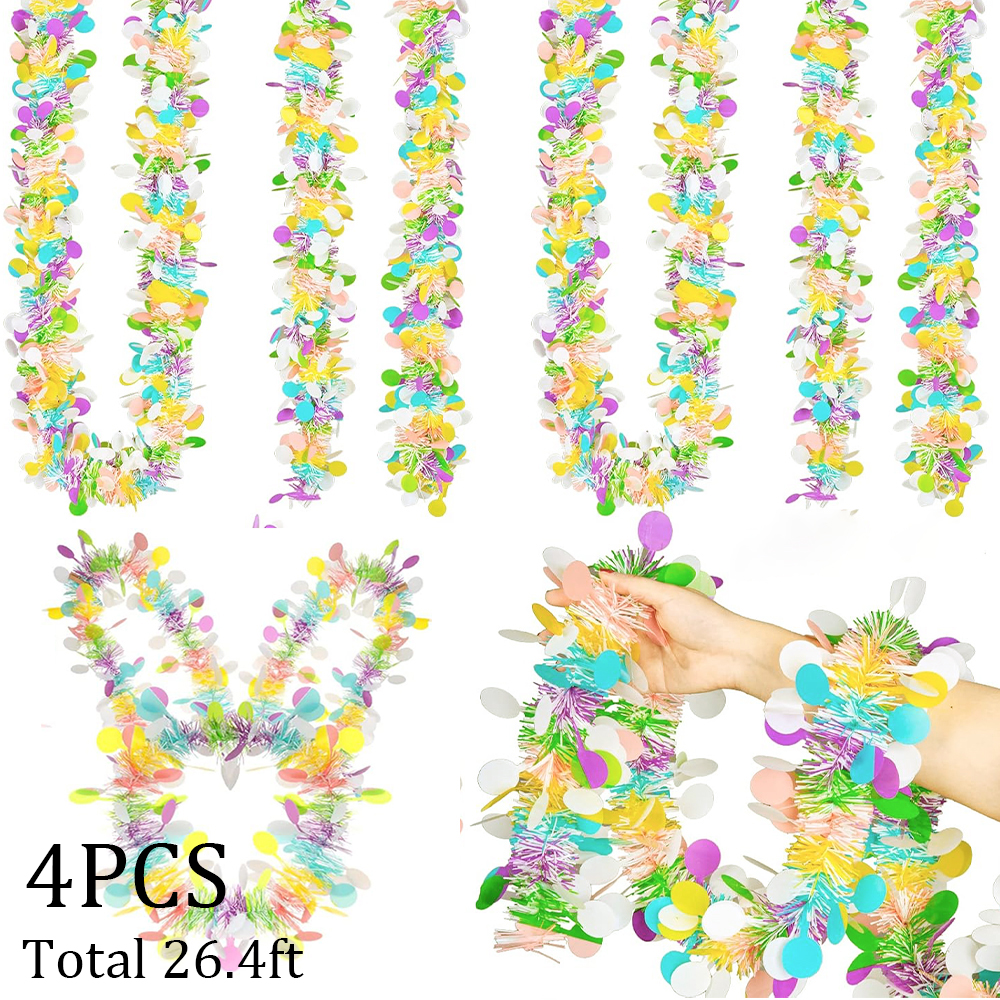 4pc Easter Tinsel Garlands Col - Tinsel Garland Decoration recensione e prezzo