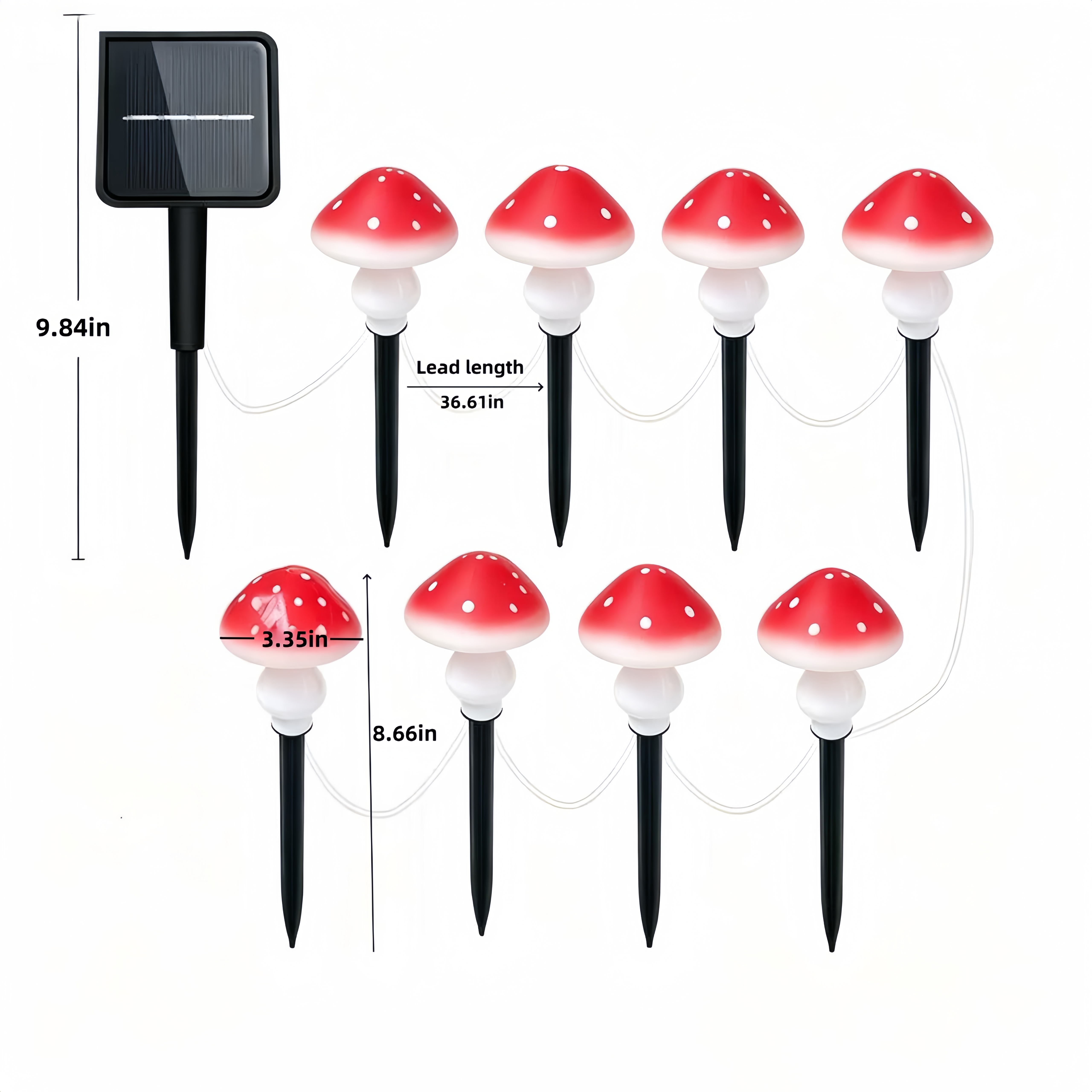Solar Mushroom String Lights W - Christmas Lights Outdoor recensione e prezzo
