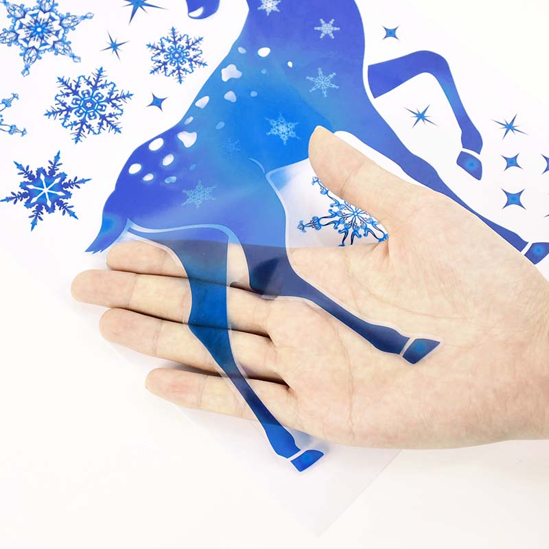 Christmas Window Stickers Elk  - Snowflake Window Decal recensione e prezzo