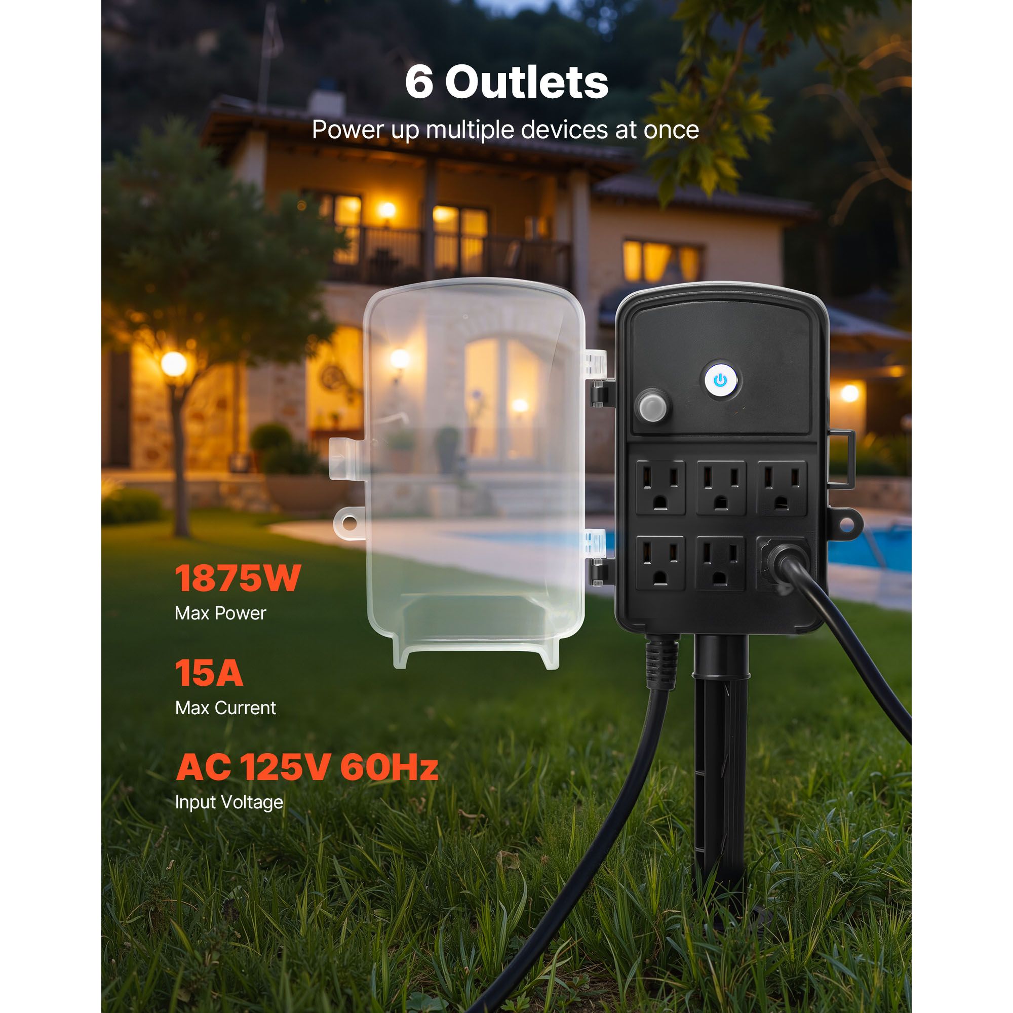 Outdoor Power Stake 25FT Exten - Christmas Lights Outdoor recensione e prezzo