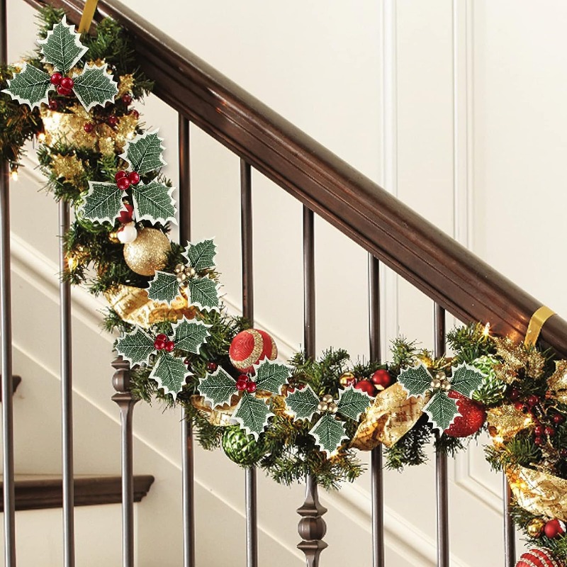 5-50pcs Christmas Holly Berrie - Christmas Wreath Fake recensione e prezzo