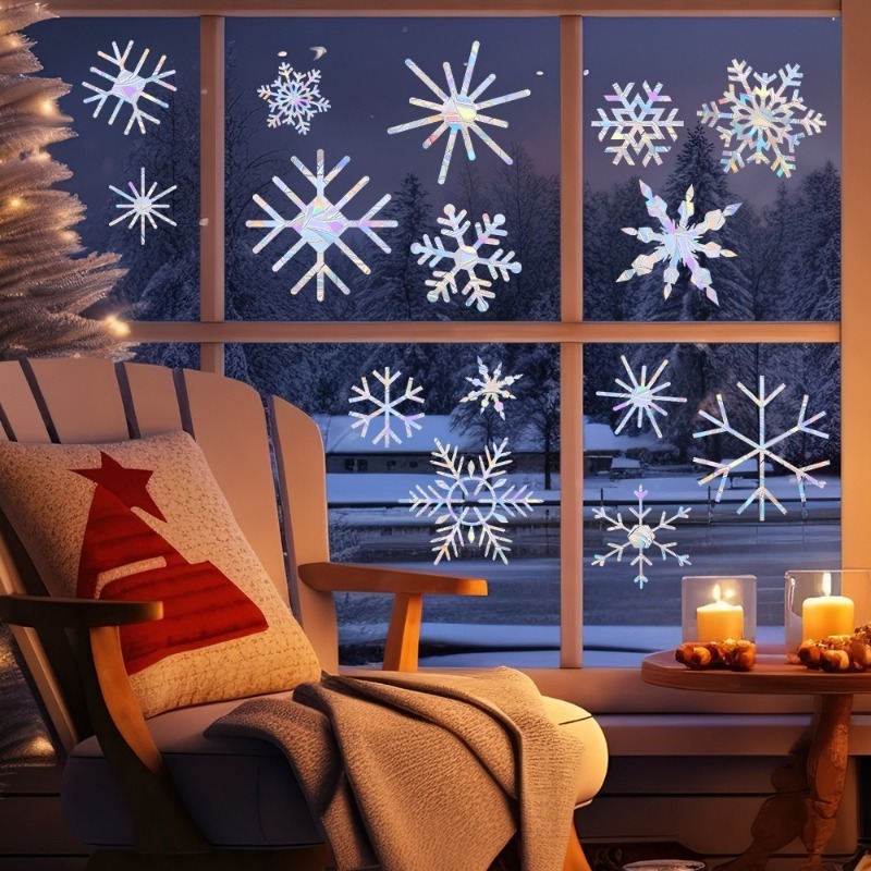 Xmas Snowflake Pattern Rainbow - Snowflake Window Decal recensione e prezzo
