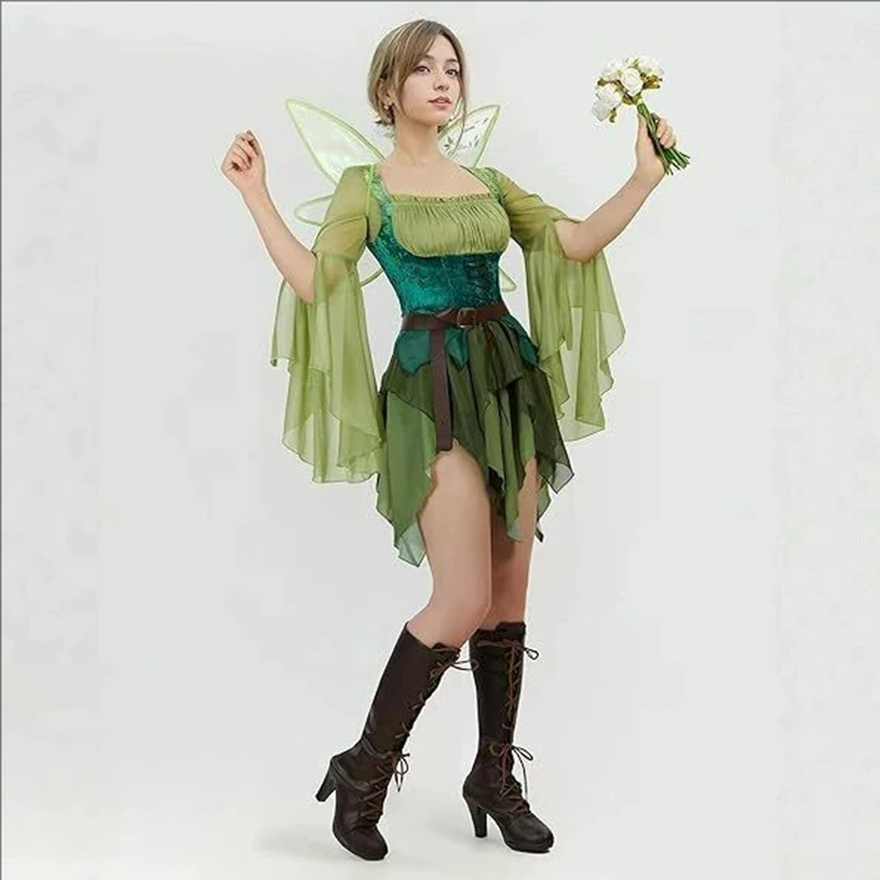 Women's Elf Medieval Green Fai - Elf Costume Christmas recensione e prezzo